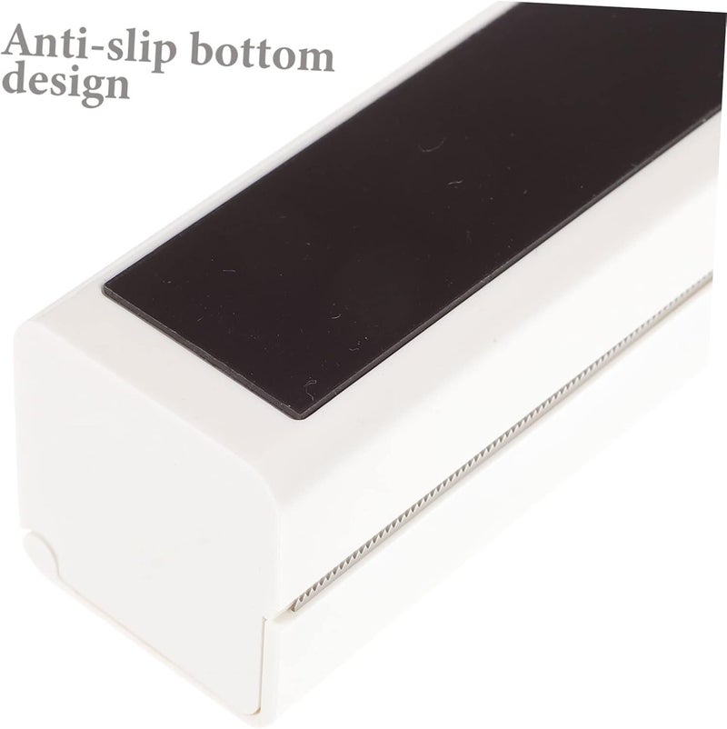 STOBOK Plastic Film Cutter - Cling Wrap Dispenser with Stainless Steel Cutter Compact Food Wrap Storage Box for Home Use Ideal for Plastic Wraping and Aluminum Foil - Image 5